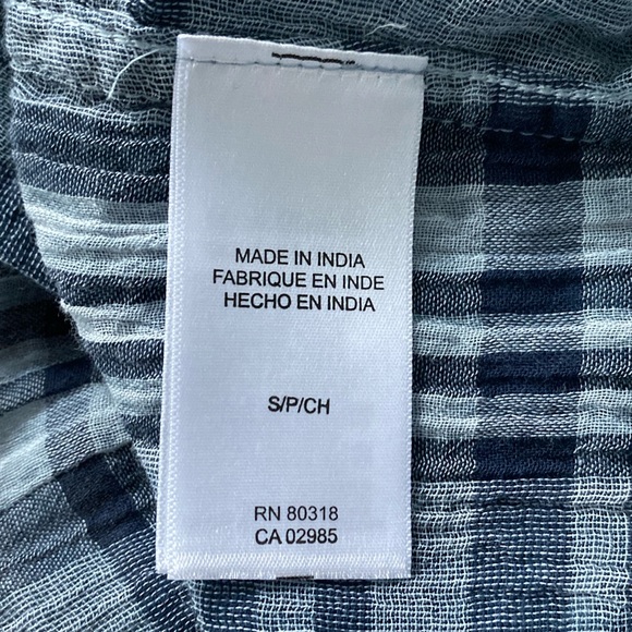 Lucky Brand Plaid Guaze Shirt - Size Small - NWOT - Picture 6 of 11